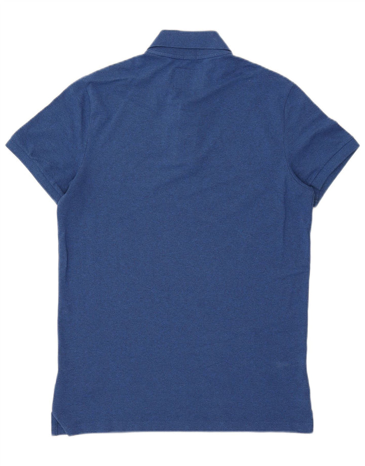 Camisa polo masculina Hollister Stretch azul médio