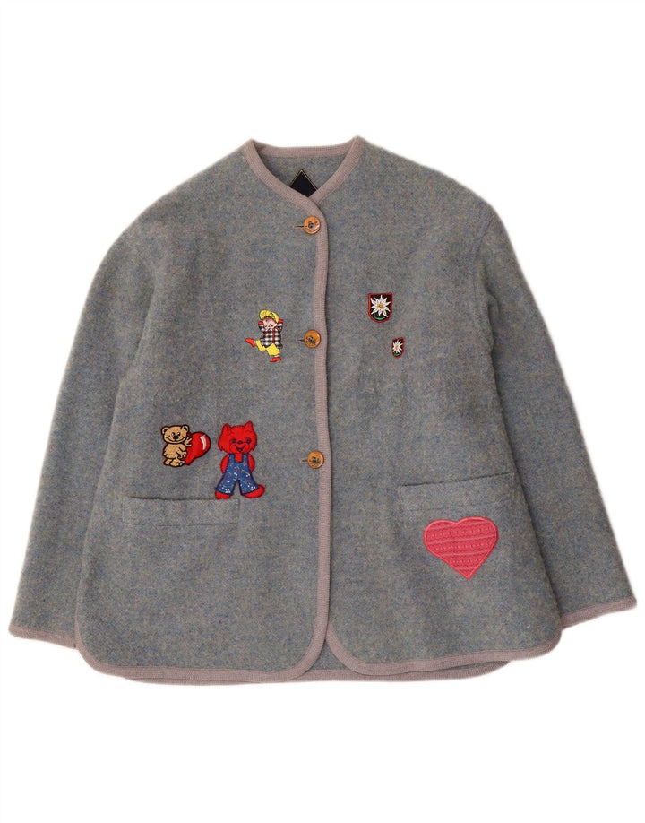 Jaqueta blazer gráfica de 3 botões Ouragan para meninas 13-14 anos azul