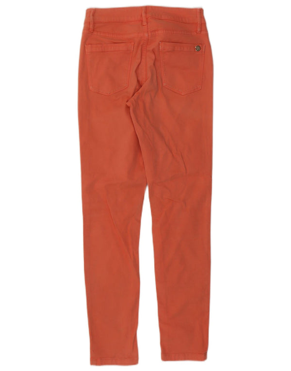 Jeans femininos Massimo Dutti cortados justos UE 38 pequeno W28 L28 algodão laranja