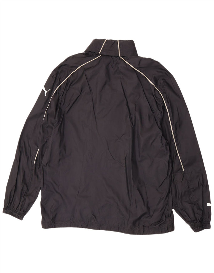 Jaqueta de chuva masculina Puma com capuz UK 38 médio preto poliamida