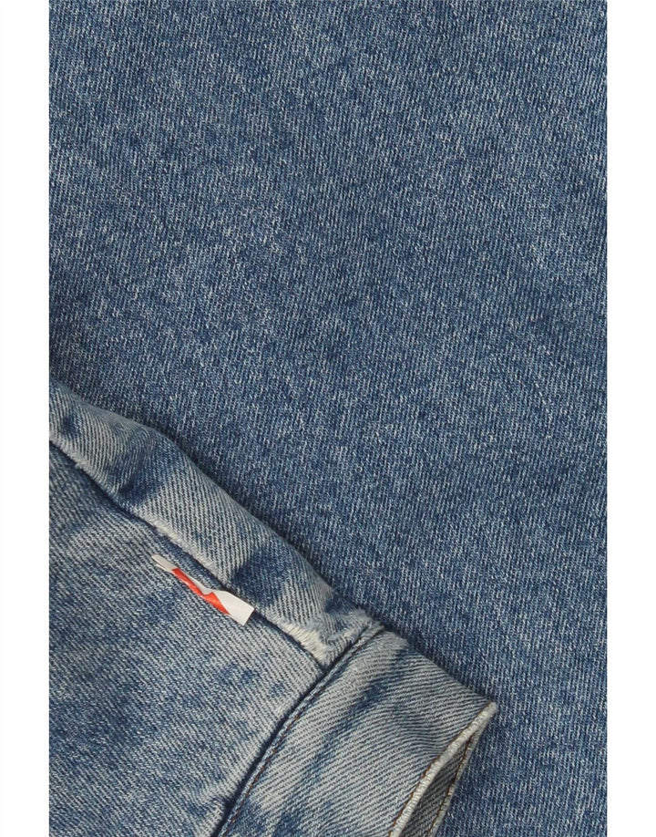Jaqueta jeans masculina vintage Sherpa UK 40 grande azul