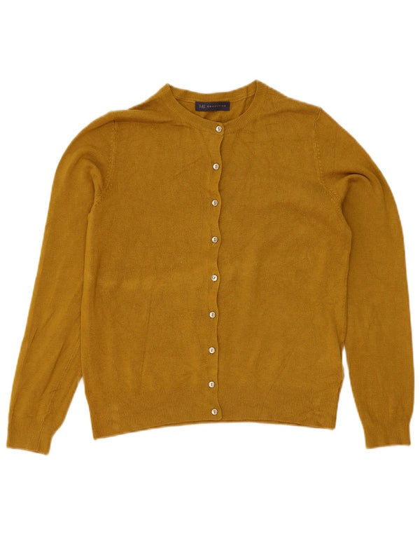 Suéter cardigã feminino Marks & Spencer UK 12 viscose amarela média