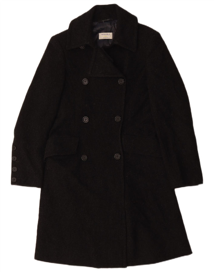 Casaco feminino Nogara 1945 com peito duplo IT 42 lã cinza médio