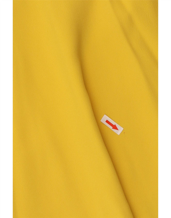 Saia feminina Germano Zama evasê médio W28 acetato amarelo