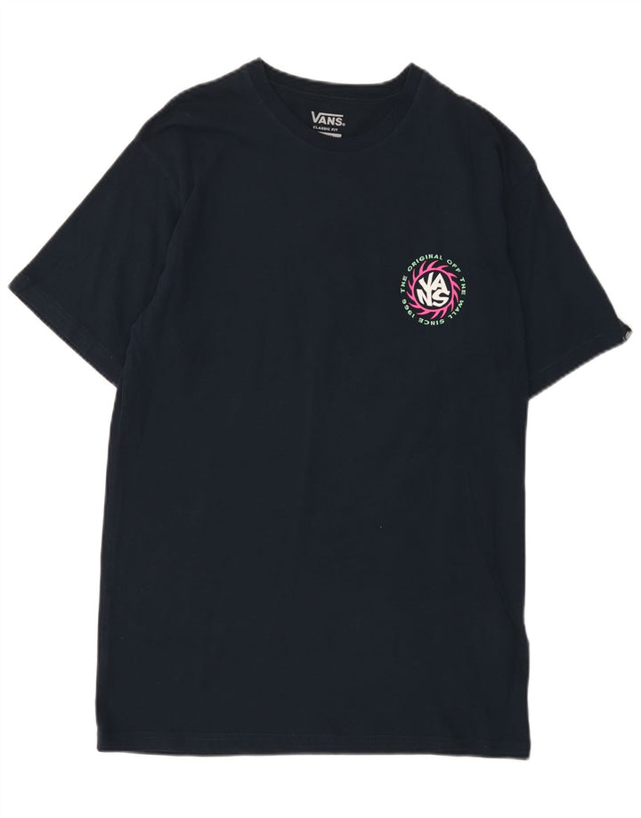 Camiseta masculina Vans Classic Fit Graphic Top Médio Azul Marinho Algodão