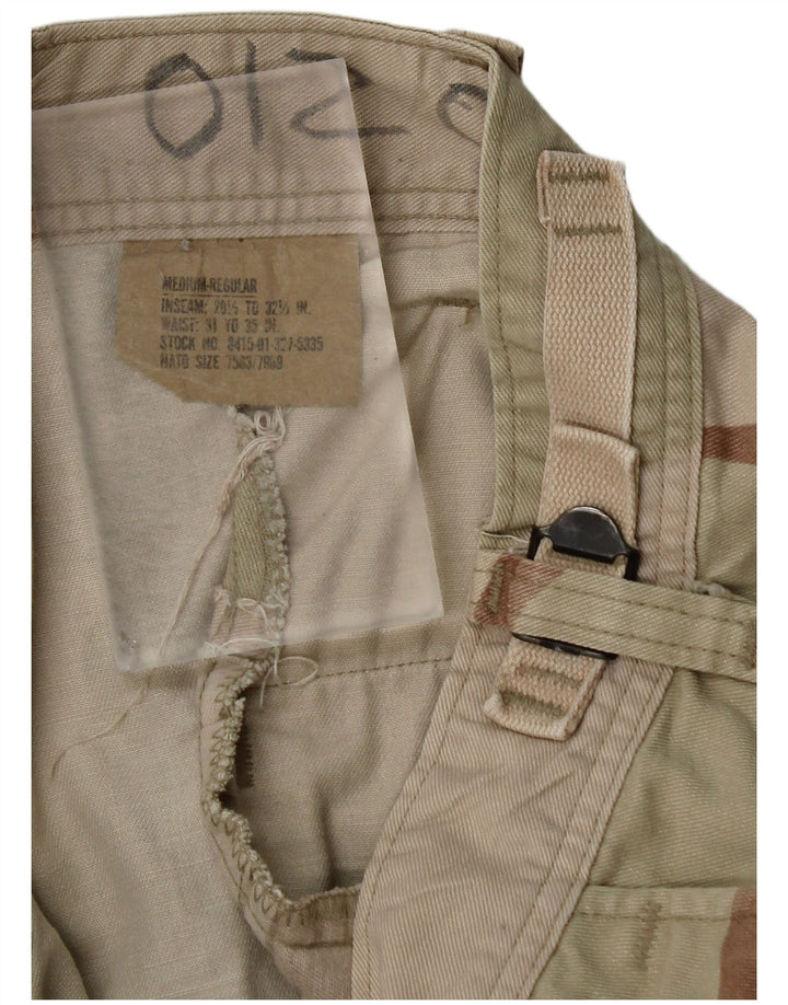 Calça cargo masculina vintage regular fit média W34 L31 camuflagem bege