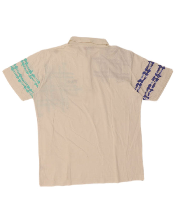 Camisa polo masculina Fila IT 50 médio branco geométrico