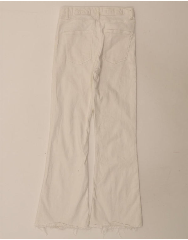 Calça jeans feminina cintura alta Zara EU 38 pequena W28 L31 branca