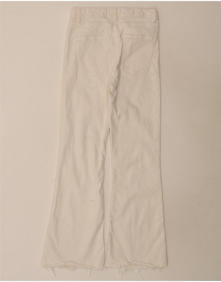 Calça jeans feminina cintura alta Zara EU 38 pequena W28 L31 branca
