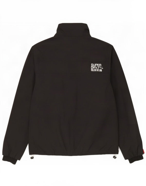 Jaqueta corta-vento feminina Superdry The Windcheater UK 16 grande nylon preto