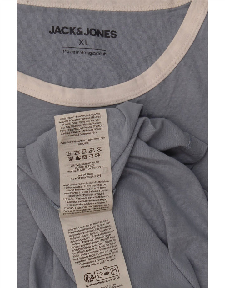 Camiseta masculina JACK & JONES Top XL algodão azul
