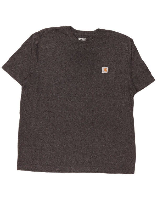 Camiseta Carhartt Masculina Loose Fit Top XL Algodão Cinza