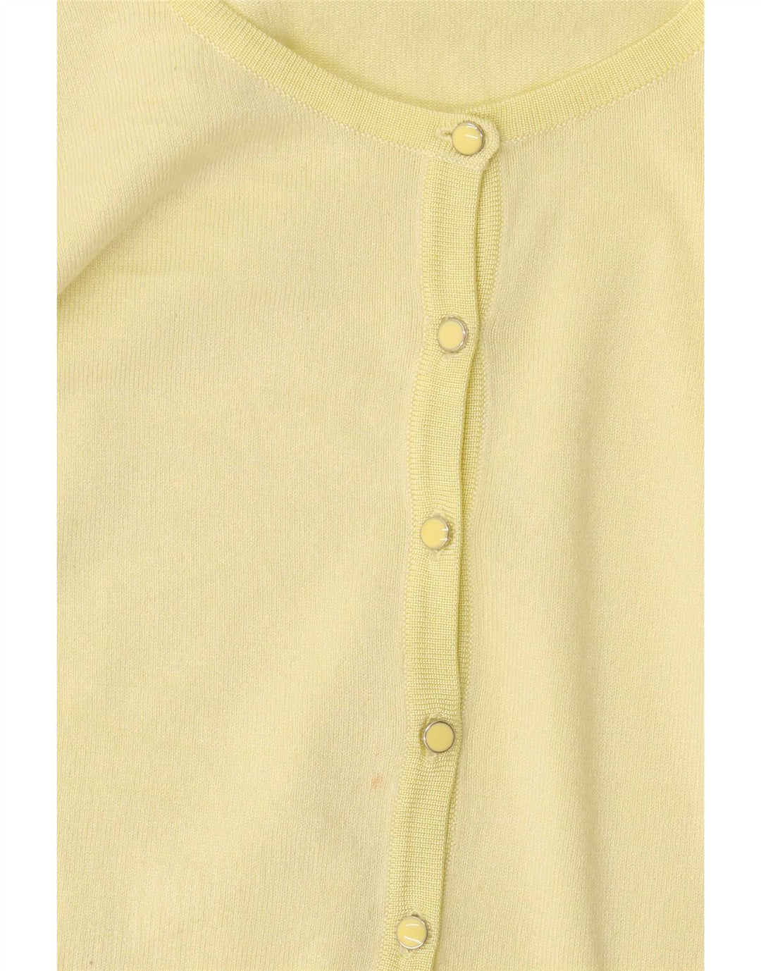 Suéter cardigã feminino Marks & Spencer Reino Unido 8 viscose amarela pequena