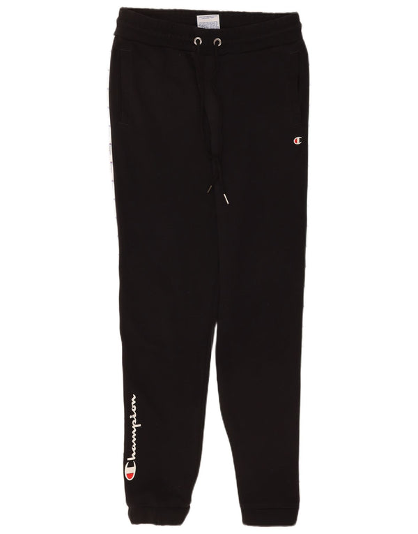 Calça esportiva masculina Champion com estampa gráfica pequena e preta