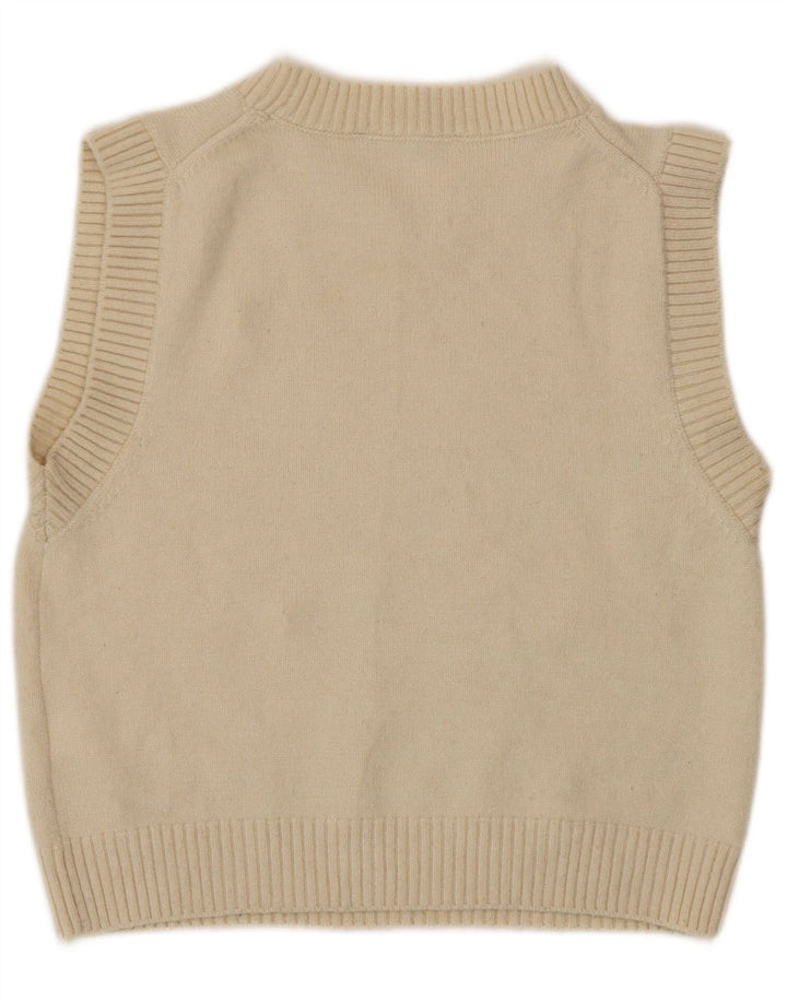 Regata feminina Zara Crop Vest UK 14 Médio Off White Poliéster