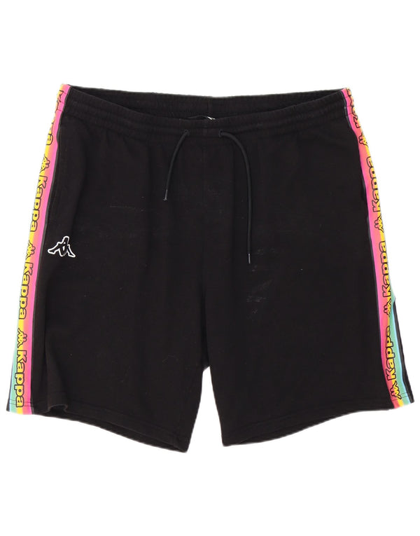 Shorts esportivos gráficos masculinos Kappa 3XL algodão colorblock preto
