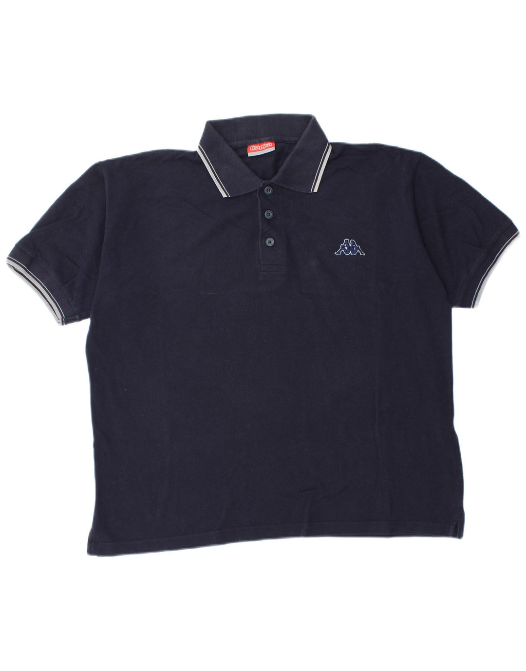 Camisa polo masculina Kappa de algodão azul marinho médio