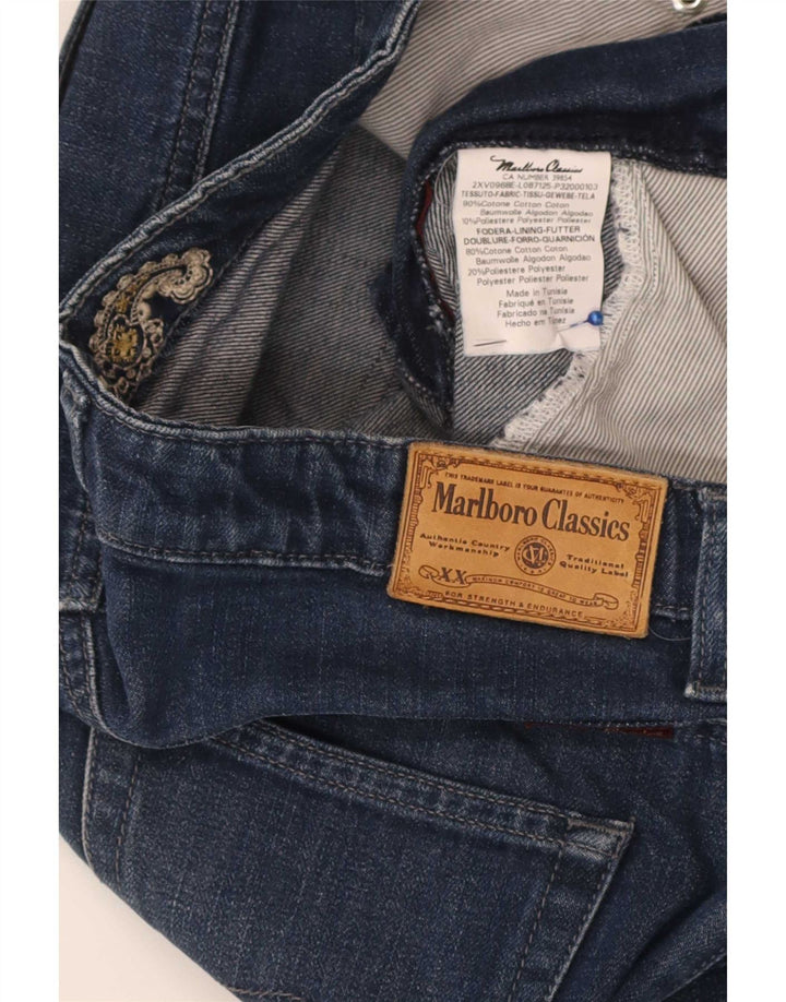 Marlboro Classics Calça Jeans Feminina Slim W32 L30 Azul Marinho Algodão