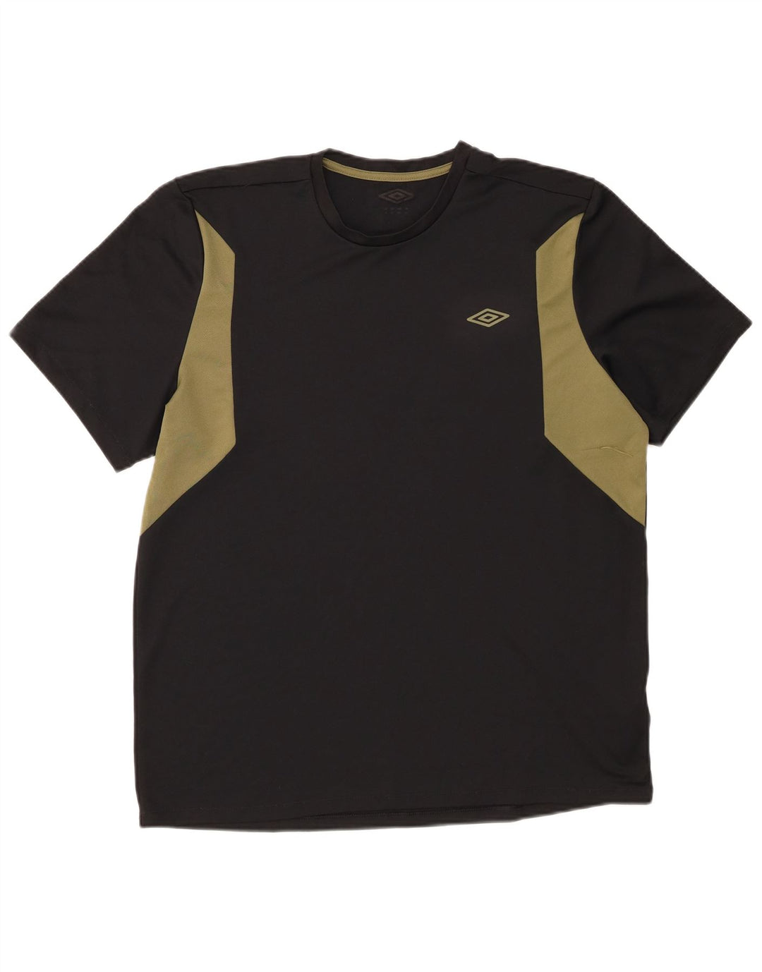 Camiseta masculina Umbro Top médio preto colorblock poliéster