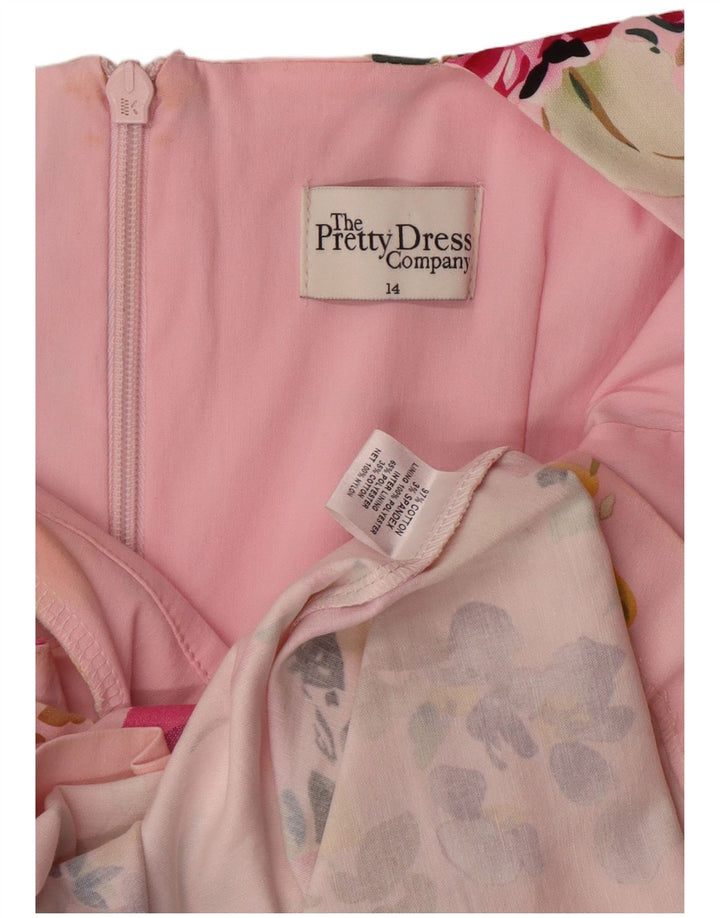 THE PRETTY DRESS COMPANY Vestido bainha feminino UK 14 grande rosa floral