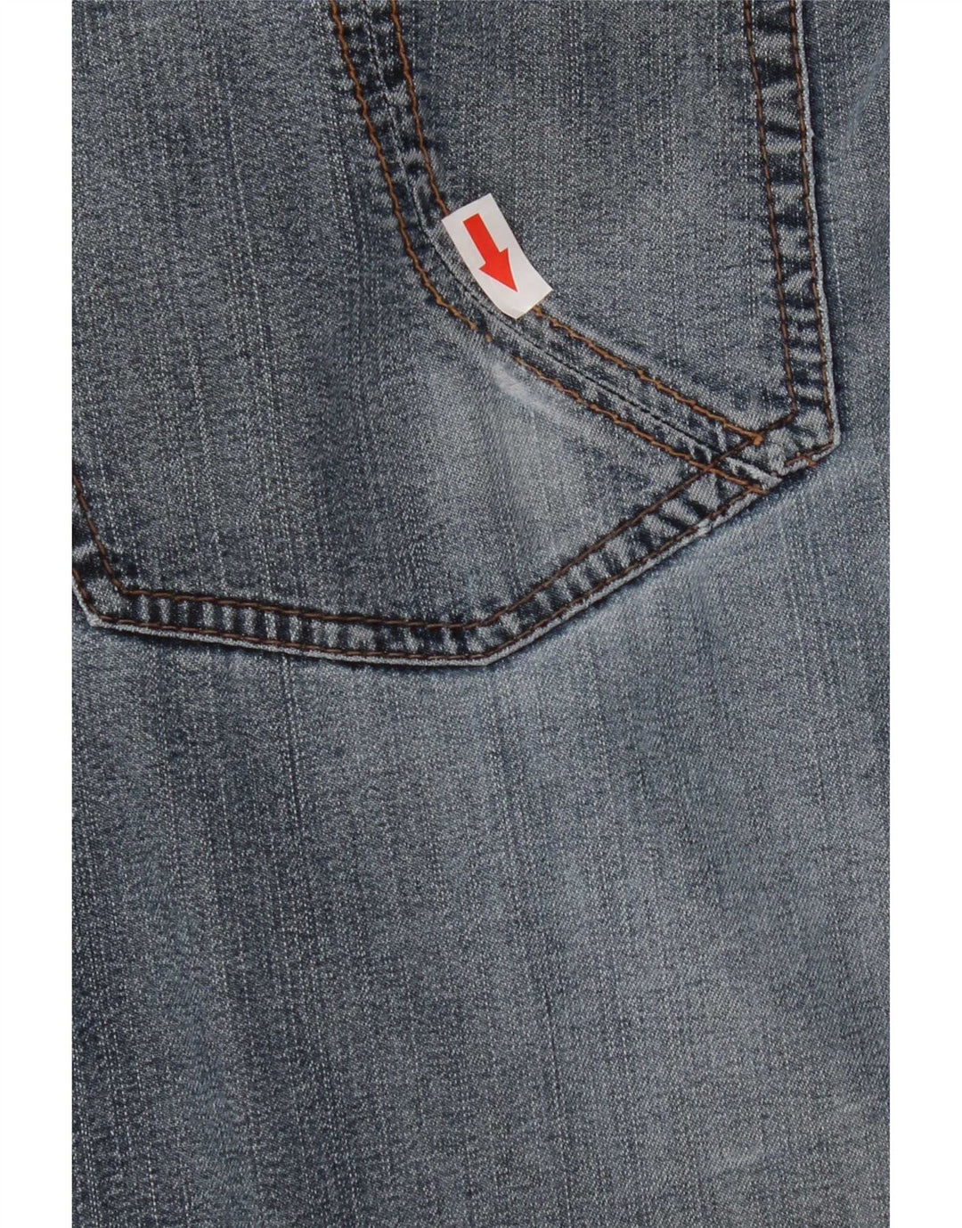 Trussardi Mens Straight Jeans W34 L32 Azul Algodão