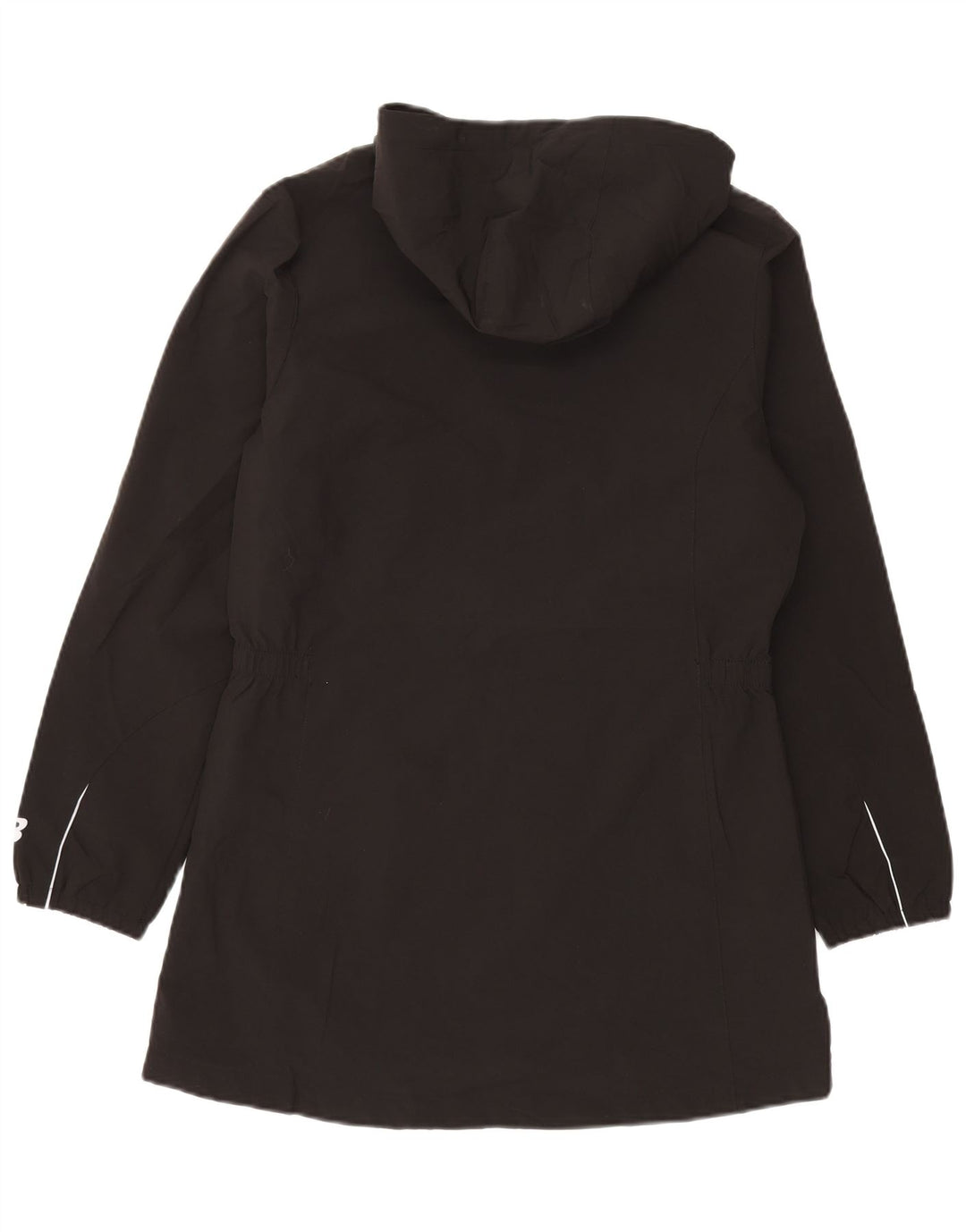 Capa de chuva com capuz feminino New Balance UK 14 poliéster preto médio
