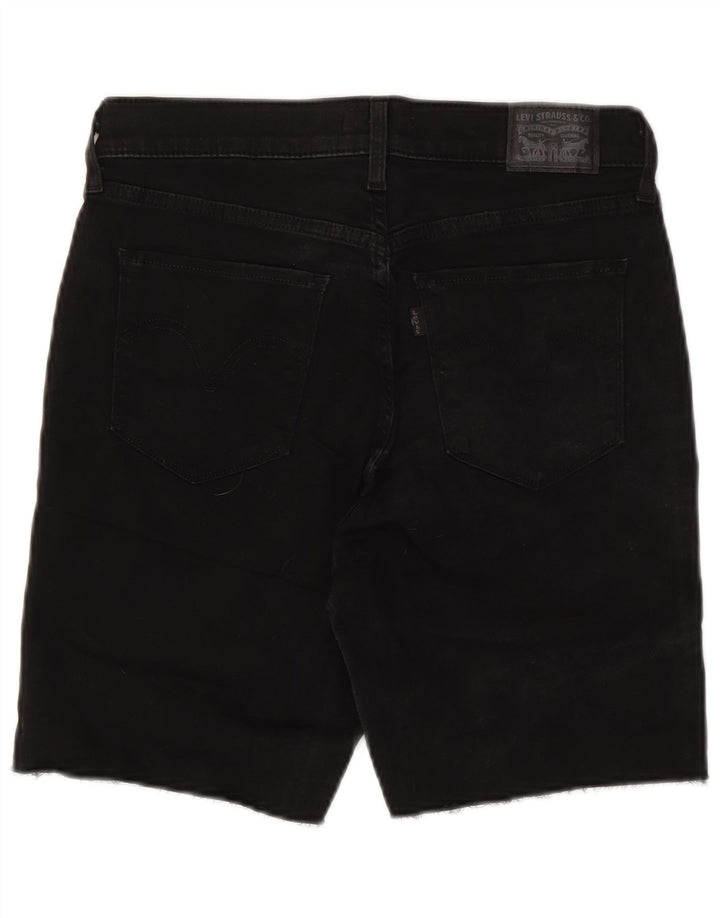 Shorts jeans feminino clássico LEVI'S W29 algodão preto médio