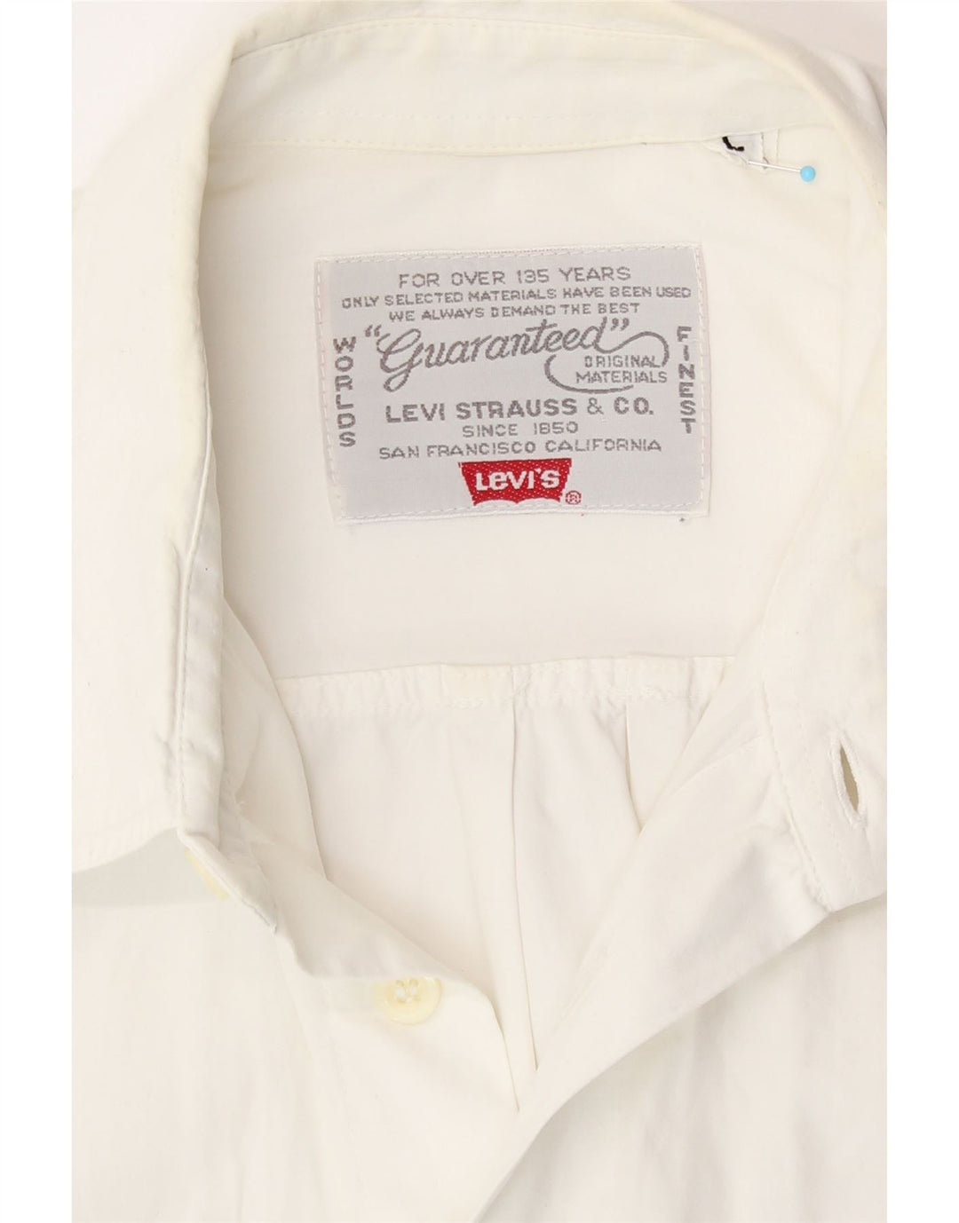 Camisa masculina de manga curta Levi's grande branca