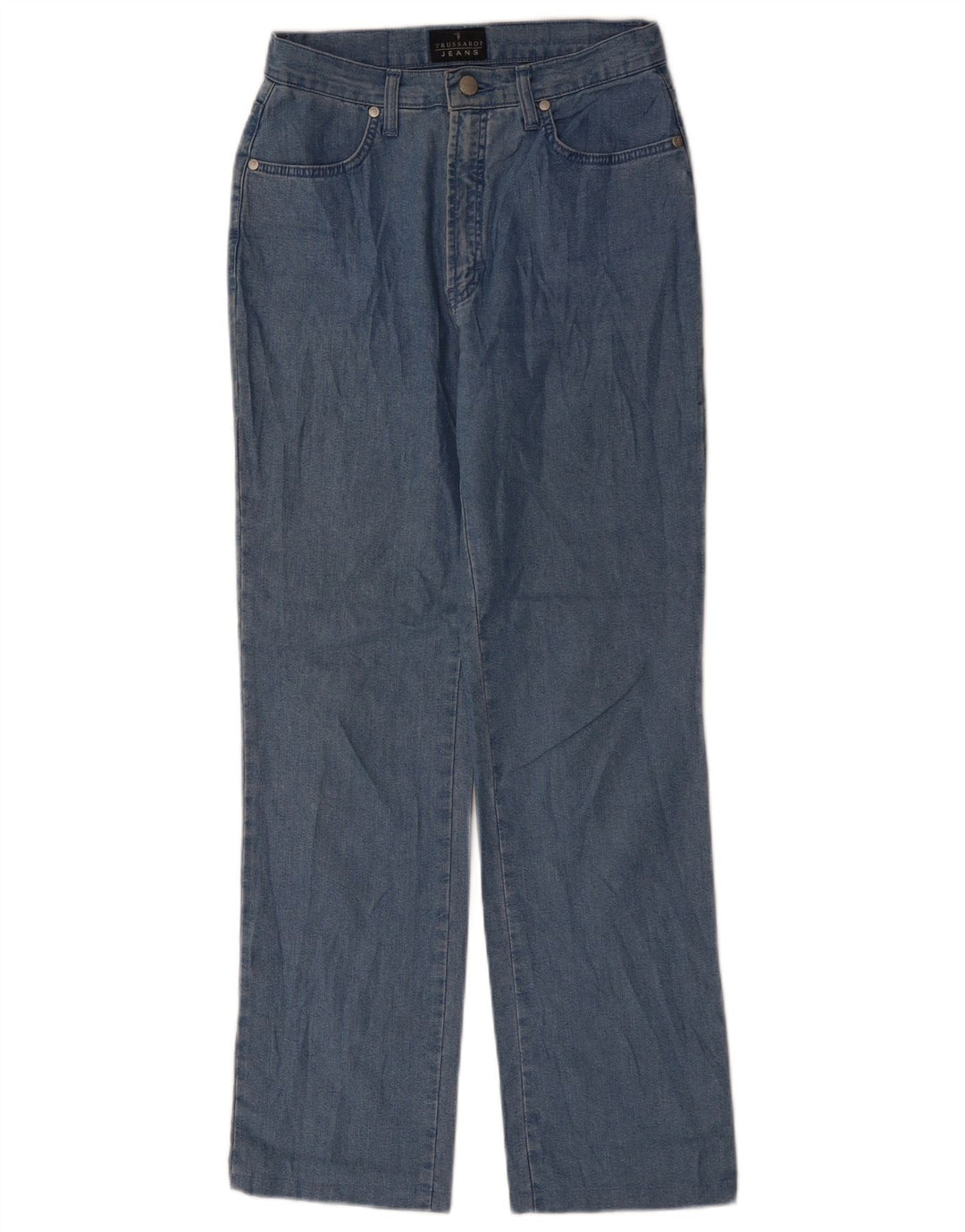 Jeans retos femininos TRUSSARDI W28 L28 algodão azul