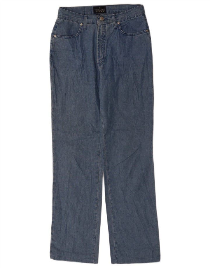 Jeans retos femininos TRUSSARDI W28 L28 algodão azul
