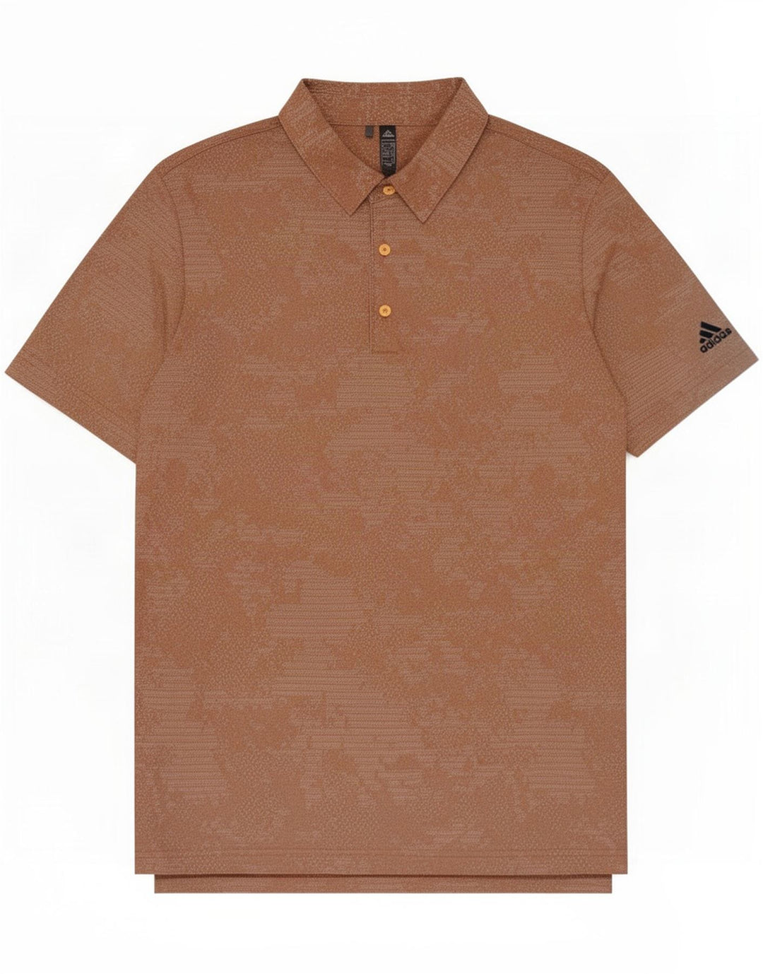 Camisa polo masculina Adidas grande poliéster geométrico marrom