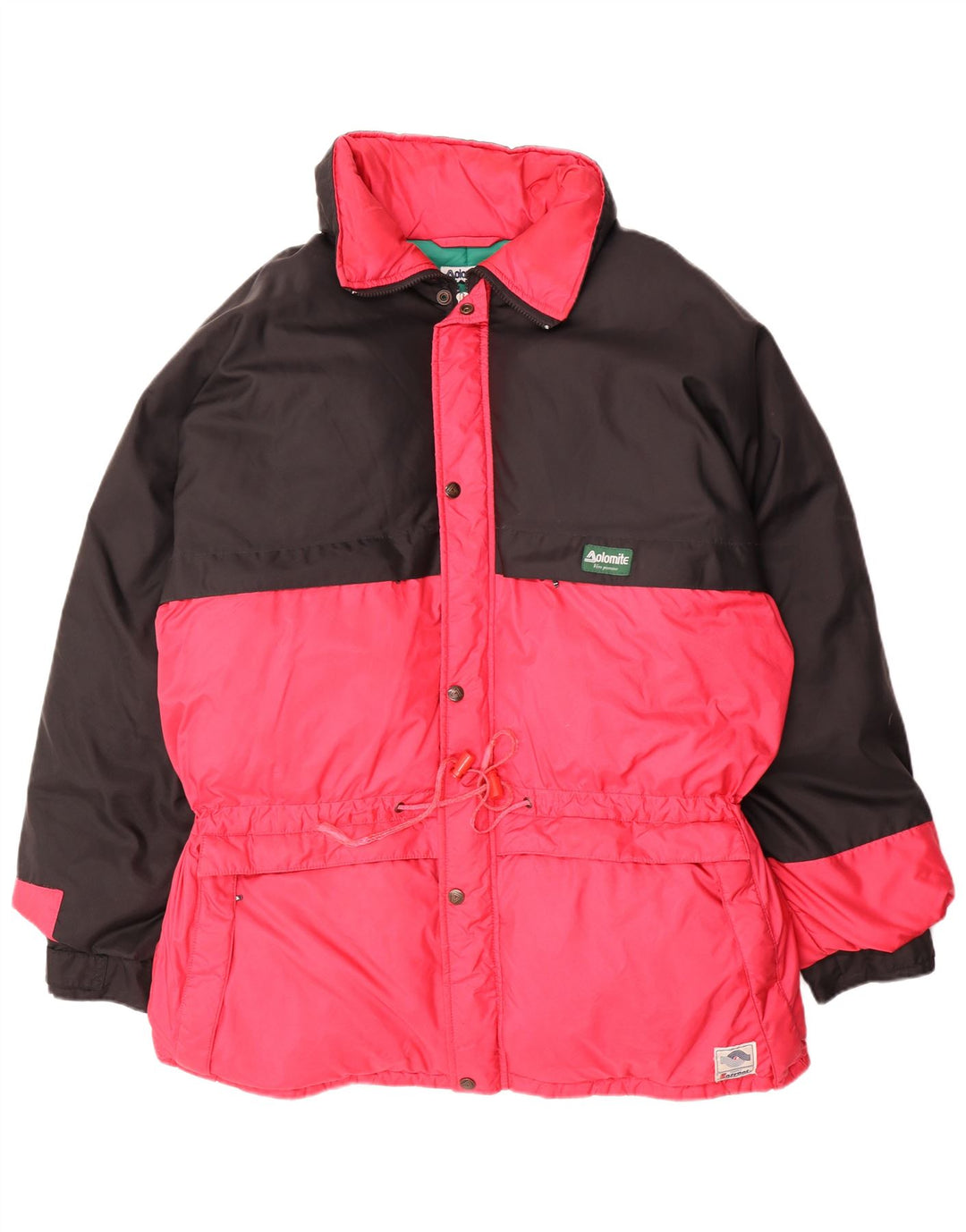 Jaqueta acolchoada masculina Dolomite UK 42 XL rosa colorblock nylon