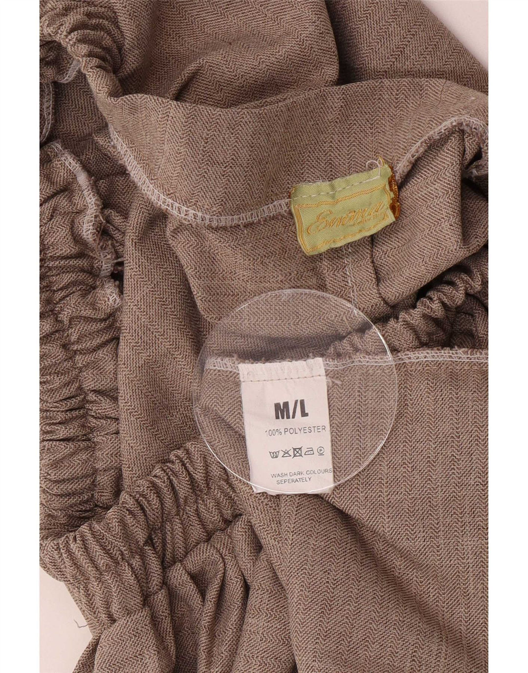 Saia feminina vintage linha A médio W32 poliéster cinza