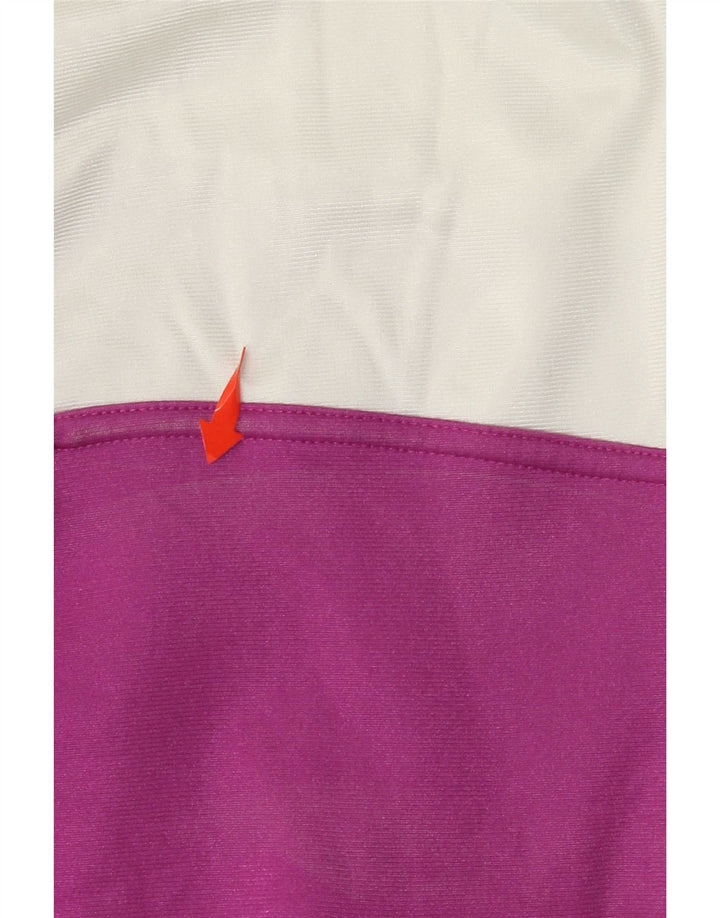 Jaqueta feminina ASICS com estampa gráfica IT 46 grande bloco colorido roxo