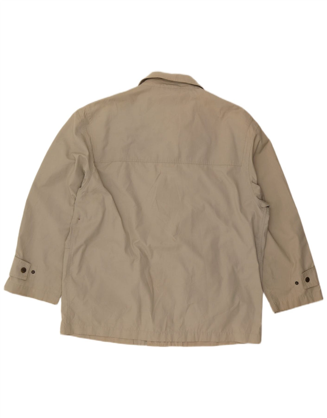 Jaqueta utilitária masculina vintage UK 42 XL poliéster bege