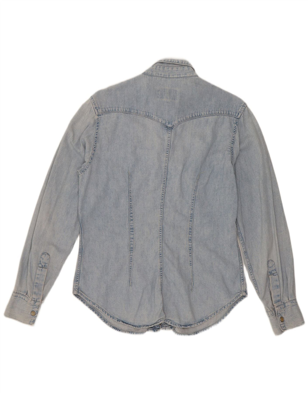 Camisa jeans feminina Rifle UK 14 algodão azul médio