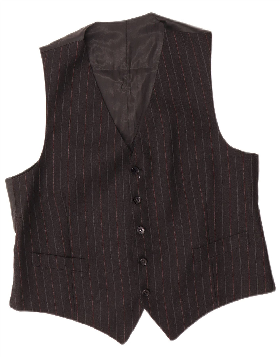 Colete masculino vintage pequeno listrado preto