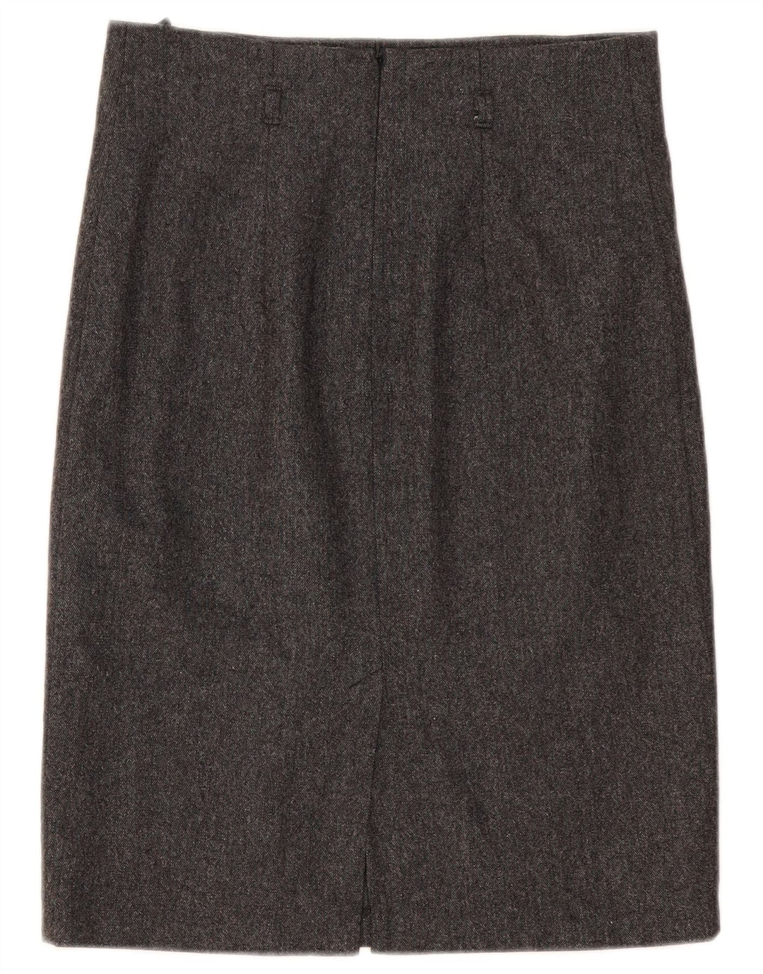 Saia reta feminina Benetton IT 42 médio W30 lã cinza