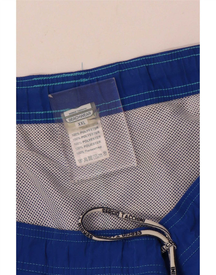 Shorts de natação masculino Sergio Tacchini 2XL azul colorblock poliéster