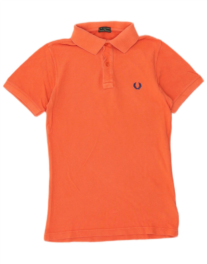 Camisa polo masculina FRED PERRY 13-14 anos algodão laranja