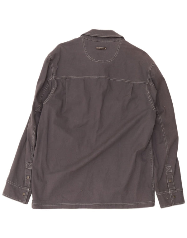 Jaqueta masculina Fila Utility UK 40 grande algodão cinza