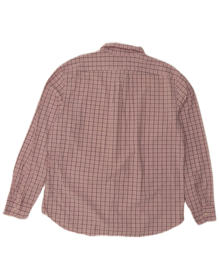 Camisa masculina J. Crew Classic Fit XL algodão xadrez rosa
