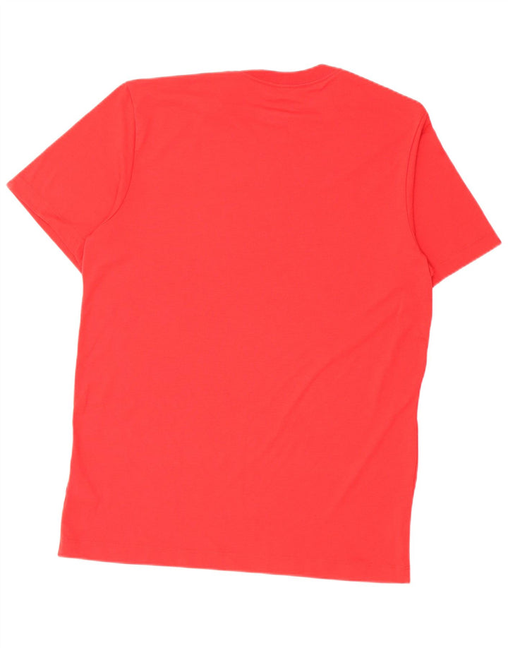 NIKE Mens Dri Fit Graphic T-Shirt Top Medium Red Polyester