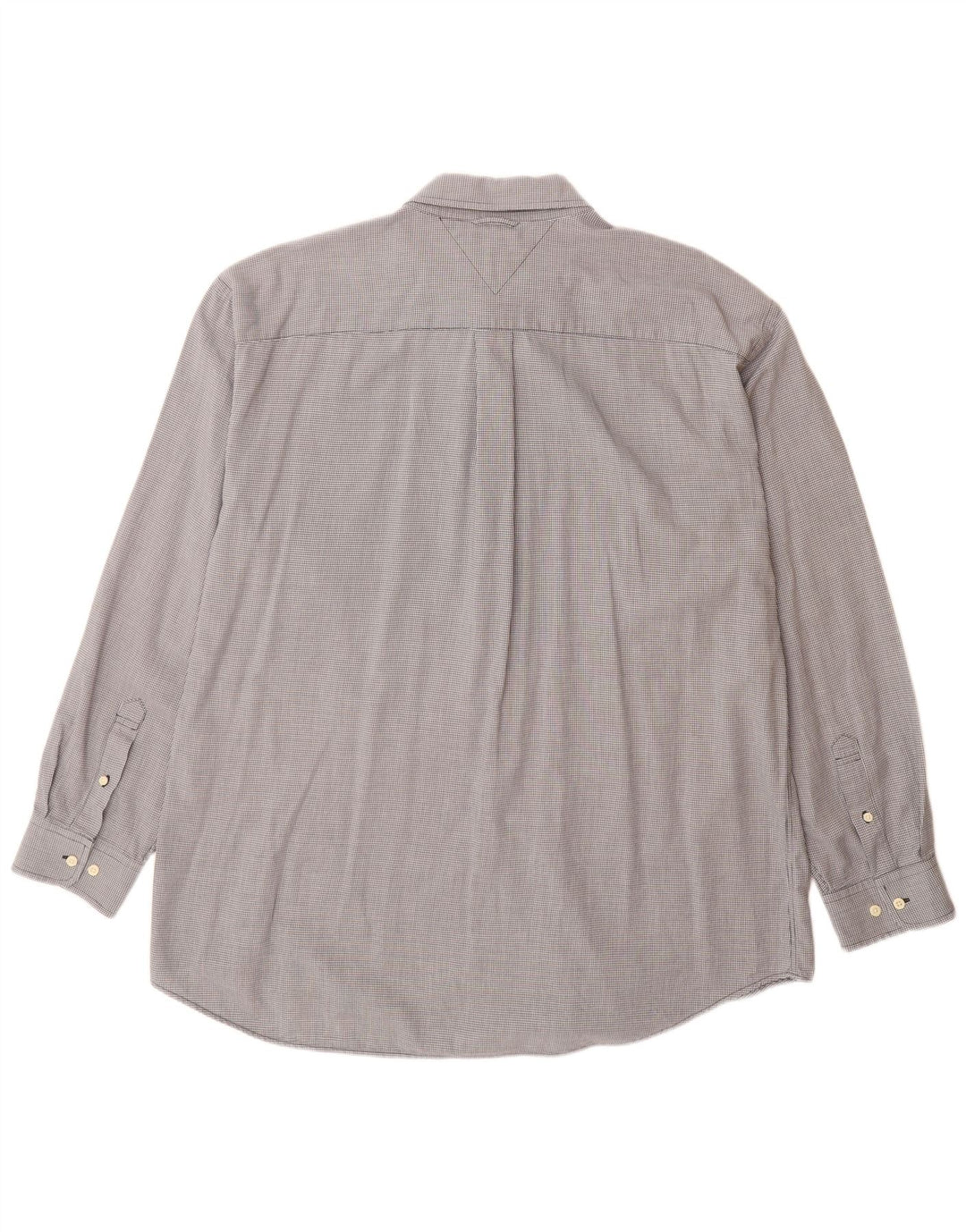 Camisa masculina Tommy Hilfiger XL cinza houndstooth algodão