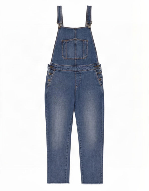 Macacão feminino Zara jeans médio W28 L26 algodão azul