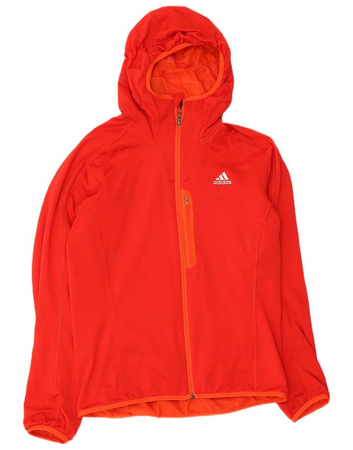 Jaqueta masculina Adidas reversível com capuz UK 40/42 médio laranja nylon