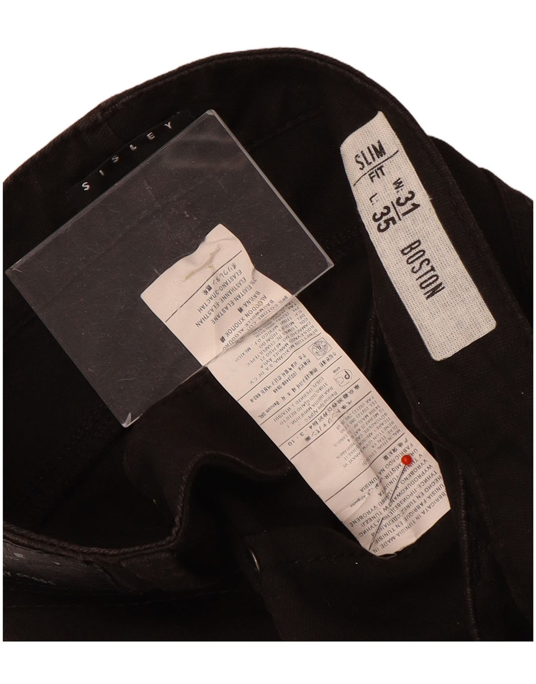 Sisley Masculino Boston Slim Jeans W31 L35 Algodão Preto