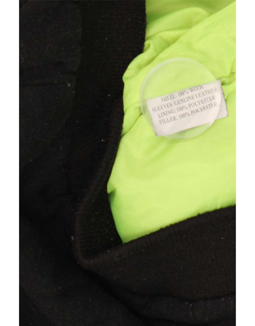 Jaqueta bomber masculina Dolly Noire gráfica Reino Unido 40 grande lã preta