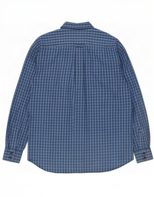 Lee Mens Shirt XL Blue Check Cotton