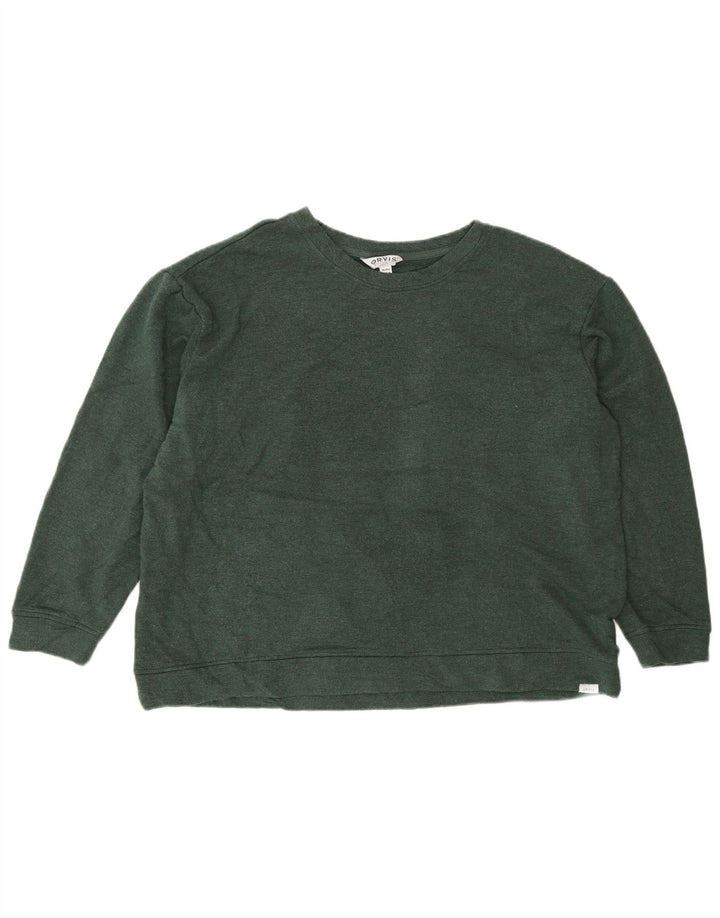 ORVIS moletom feminino oversized jumper UK 18 XL verde